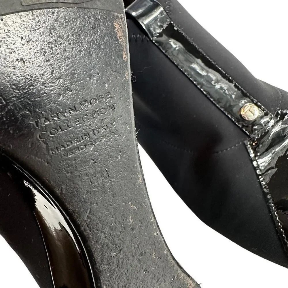 Taryn Rose Women's Camila Demi-Wedge Patent Leather Booties